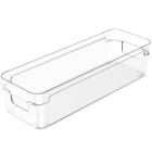 Organizador De Armário Gaveta Geladeira 30x10x7cm Caixa Organizadora Retangular Clear OU