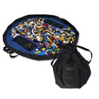 Organizador de armazenamento de brinquedos Mat Lay-n-Go 4 em 1 azul/preto 44"