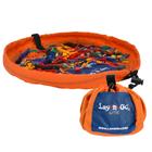 Organizador de armazenamento de brinquedos Mat Lay-n-Go 4 em 1 laranja/azul 18