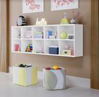 Organizador de Brinquedos Duplo Ely Nichos Branco MDF