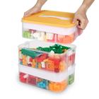 Organizador de brinquedos WillingHeart Kids Lego Stackable de 3 níveis