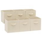 Organizador de cubos de armazenamento Amazon Basics Beige, pacote com 6