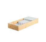 Organizador de Facas Keep em Bambu/Plástico Branco 15,5x38,5x5,6cm - Ou