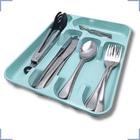 Organizador de Gaveta Porta Talher Plástico COLORS C/5 DIVISORIAS CITRICO 33X25,5CM 542