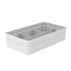 Organizador de Gavetas 4 Divisórias Logic Branco 35x20x7,5cm