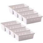 Organizador de gavetas e talheres modular 15,0 x 7,9 cm com 8 unidades Plasutil ref.9731