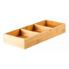 Organizador de Gavetas Keep 3 Nichos Bambu 15x38x5,6cm OGB1200BMB - Ou