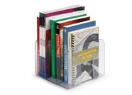 Organizador de livro Waleu standard cristal com 3 divisórias