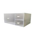 Organizador de Mesa Multiuso 3 Gavetas Branco Horizontal II