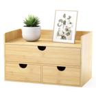 Organizador de mesa Wisdture Bamboo Desktop com 3 gavetas