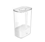 Organizador de Temperos Clear Fresh em Poliestireno Transparente/Branco 2,3L 10x14,5x22,5cm - Ou