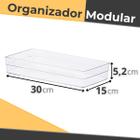 Organizador Diamond Modular P/ Gavetas de Acrílico - Porta Talheres/Maquiagens/Joias/Etc