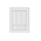 Organizador Divisor Talheres 4 Divisoes Branco Ajustavel - Leplast