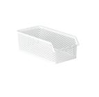 Organizador Empilhável Línea em Plástico Branco 15x28x10cm - Paramount