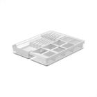 Organizador facas e talheres clear branco fechado cozinha ou