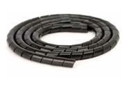 Organizador Fios E Cabos Espiral 1/4 Preto 5 Mts