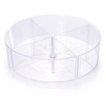 Organizador Giratório com 04 Divisórias em Poliestireno 29,5x8cm - Plasutil