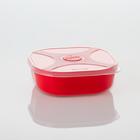 Organizador Multiúso Quadrado 520 ML com Válvula - VERMELHO MAÇÃ DO AMOR - TOP LINE UD.