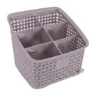 Organizador Multiuso Rattan Plástico - Nitron 6 Divisórias C