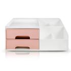 Organizador Multiuso Rosa com 2 Gavetas Jacki Design - Rosa