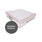 Organizador Para Roupas de Cama Mesa e Banho P Vizapi Classic 45x40x9cm Branco Bege