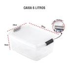 Organizador Plastico Transparente 6 Litros - Sanremo