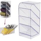 Organizador Porta Caneta Mesa Bancada Escritório Rack de Armazenamento Multiuso Cristal - Waleu