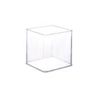 Organizador Quadrado enCaixa em Poliestireno Transparente 14,6x14x,6x15,7cm - Plasutil