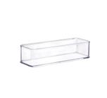 Organizador Retangular enCaixa em Poliestireno Transparente 21,9x7,3x5,45cm - Plasutil