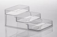 Organizador Triplo Diamond Multiuso 26x16x10 cm Cristal