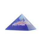 Orgonite Pirâmide Azul E Violeta Com Pedra Da Lua