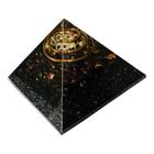 Orgonite Pirâmide Pedra Jaspe Dálmata - Recomeço - 3x4,5cm