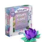 Origami de Flores 100 folhas + Livro - Animativa