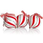 Ornatividade Peppermint Candy Ornament Set Natal Candy Cane Shatterproof Candy Balls Hanging Ornaments for Indoor or Outdoor Christmas Tree 1 Dúzia