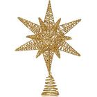 Ornativity Gold Star Tree Topper Natal Ouro 3D Glitter Brilho Estrela Ornamentação Decoração de Copa da Árvore para Árvore Grande