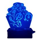 Os Vingadores, Avengers, Luminária Led, 16 Cores+controle, Abajur - Avelar Criações