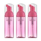 Owlyee 2oz frasco de espuma (3PCS) Dispensador de bomba de espuma vazia para sabonete de mão, limpador de cílios, Shampoo para viajar (60ml, vermelho rosa)