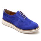 Oxford Brogue Camurça Feminino Solado EVA Flexível Forrado Bico Redondo Casual Conforto Dia a Dia