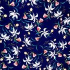 Oxford Estampado - Flores Com Fundo Azul Marinho - Tecimais