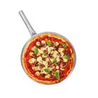 Pá Para Pizza Assados e Pães Redonda em Alumínio Com 30 cm Cabo de 17 cm Reforçada