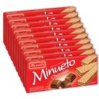 Pack 10 unidades Biscoito Wafer Recheado Parati Minueto com Recheio Sabor Chocolate 115g - Kit com 10x115g