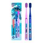 Pack 2 Escovas de Dente Cerdas Macia Lilo e Stitch Juvenil Azul Rosa Soft Dentalclean