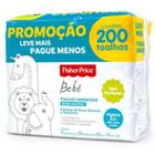 Pack 200 Toalhas Umedecidas Sem Perfume Fisher Price