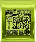 Pack 3 Encordoamentos Ernie Ball Slink 010-046 Guitarra