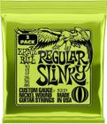 Pack 3 Encordoamentos Ernie Ball Slink 010-046 Guitarra