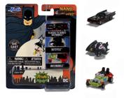 Pack 3 Miniaturas Batman Classic TV Series - Nano Hollywood Rides - 4 cm - Jada