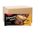 Pack 30 unidades Biscoito Wafer Recheado Parati Minueto Mega com 4 Camadas de Recheio Sabor Chocolate 105g - Caixa com 3