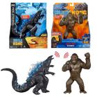 Pack c/ 2 Figura de Ação Articulada Godzilla Vs Kong com som