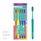 Pack c/ 5 Escovas de Dentes Kess Basic Action Macia