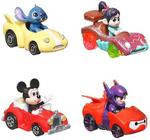Pack com 4 Miniaturas Disney Racers Verse Hot Wheels 1/64